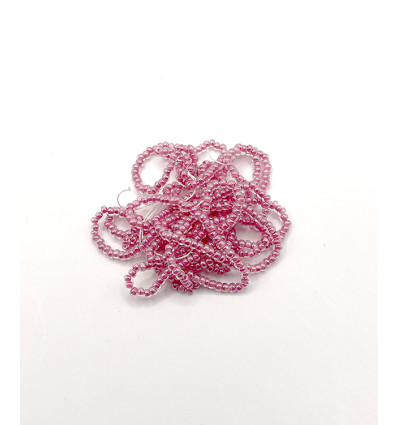 Rocaille diamantée tosca vieux rose 10/o sur fil