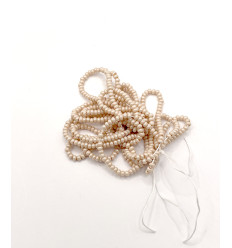 Rocaille diamantée terra lustré beige 10/o sur fil