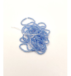 Rocaille diamantée tosca bleu dur 10/o sur fil