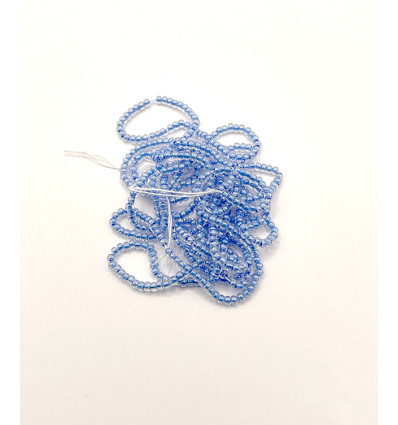 Rocaille diamantée tosca bleu dur 10/o sur fil