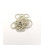 Rocaille diamantée beige clair mat 10/o sur fil