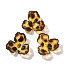 pendentif fleur pensée en acétate