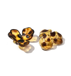 pendentif fleur pensée en acétate