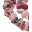 10x10mm - jaspe fleur de cerisier - Chapelet en pierre plate