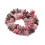 10x10mm - jaspe fleur de cerisier - Chapelet en pierre plate