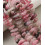 10x10mm - jaspe fleur de cerisier - Chapelet en pierre plate