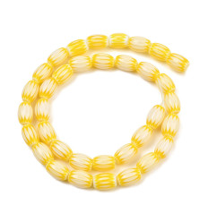 12x7mm - perle de verre filé millefiori en chapelet