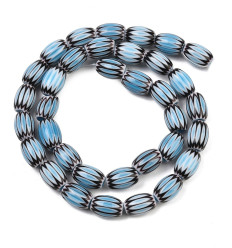 12x7mm - perle de verre filé millefiori en chapelet