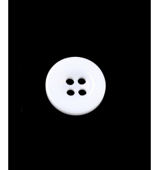 20mm - Bouton blanc gros rebord 4 trous