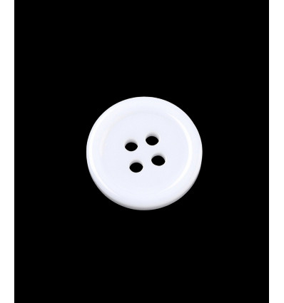 18mm - Bouton blanc 4 trous