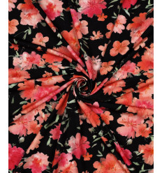 Jersey de viscose fleurs