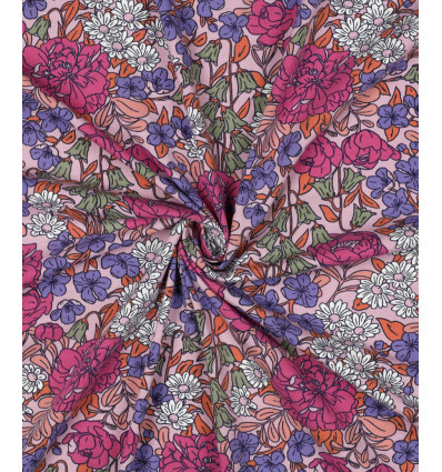 Jersey de coton - fleurs