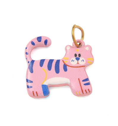 Pendentif gos chat rose