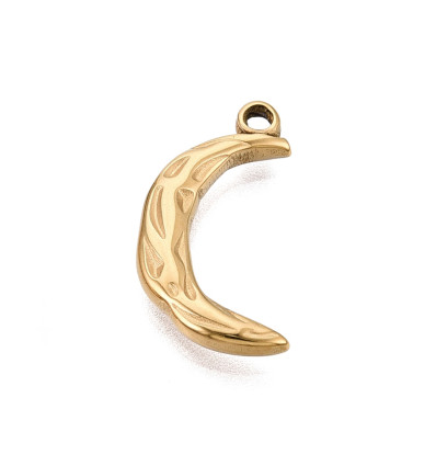 Pendentif lune martelée