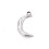 Pendentif lune martelée