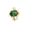 Pendentif oeil articulé + zircon vert