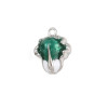 Pendentif oeil articulé + zircon vert