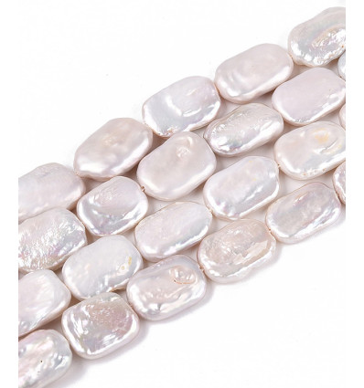 Perles de Keshi en nacre - Chapelet