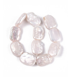 Perles de Keshi en nacre - Chapelet