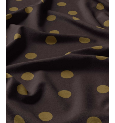 Viscose à pois Peyton - Marron/olive