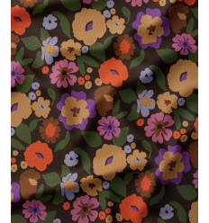 Tissu jacquard bio "Leaf" - Mind The Maker