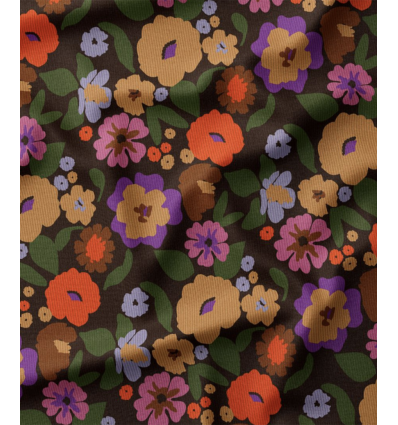 Tissu jacquard bio "Leaf" - Mind The Maker
