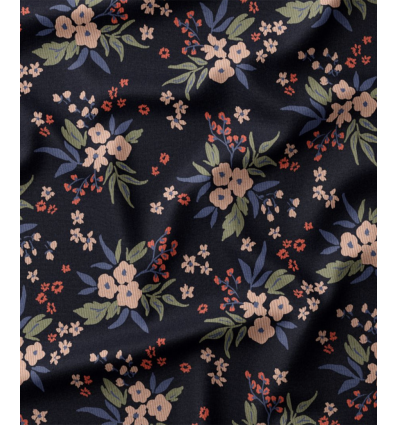 Velours milleraies - fleur rose