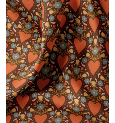 Popeline coeurs + fleurs