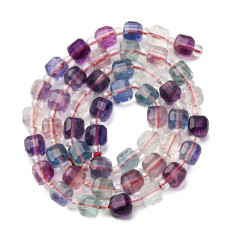 6x6mm - fluorite - Chapelet pierre facette