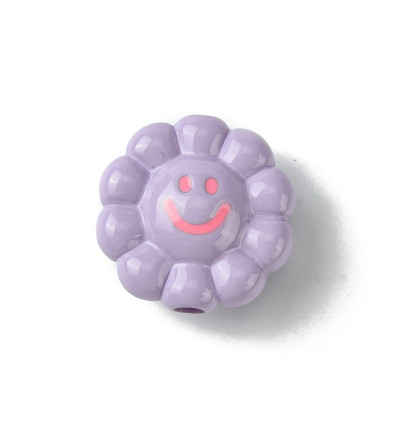 23mm - Grosse perle fleur smiley