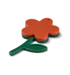 Pendentif plexi fleur sur tige