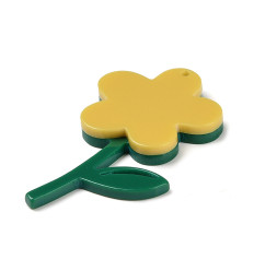Pendentif plexi fleur sur tige