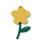 Pendentif plexi fleur sur tige