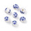 10mm - perle ronde en porcelaine