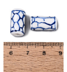 9x16mm - perle tube en porcelaine