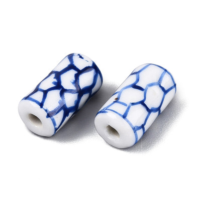 9x16mm - perle tube en porcelaine