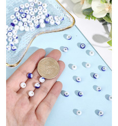 6mm - perle ronde en porcelaine