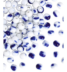 6mm - perle ronde en porcelaine