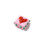 Perle coeur en verre émaillé