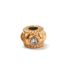 Pendentif intercalaire rondelle + zirconium