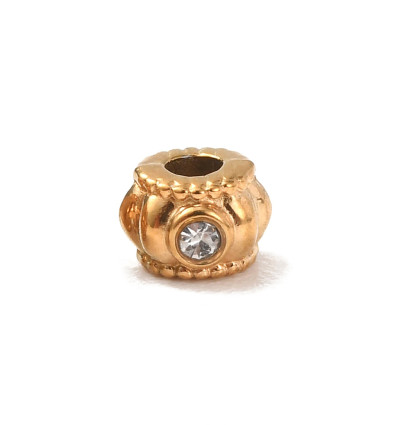 Pendentif intercalaire rondelle + zirconium