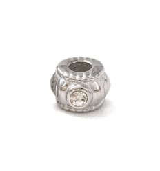 Pendentif intercalaire rondelle + zirconium