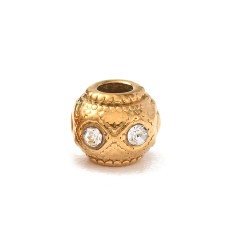 Pendentif intercalaire ronde + zirconium