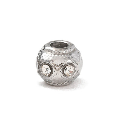 Pendentif intercalaire ronde + zirconium