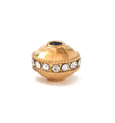 Pendentif intercalaire rondelle + zirconium