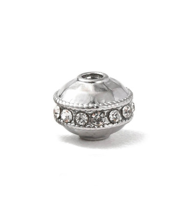 Pendentif intercalaire rondelle + zirconium