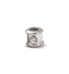 Pendentif intercalaire cylindre + zirconium