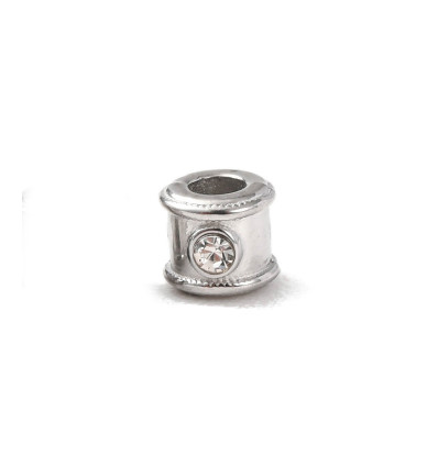 Pendentif intercalaire cylindre + zirconium