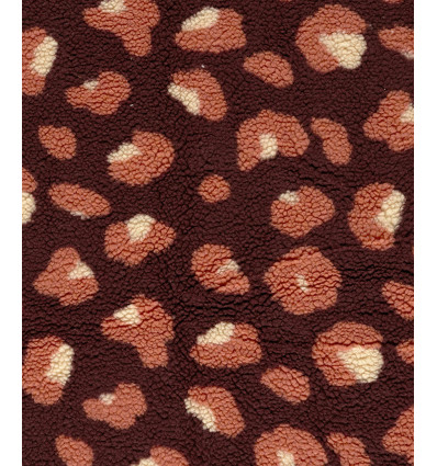 Sherpa Fleece Léopard Bordeaux