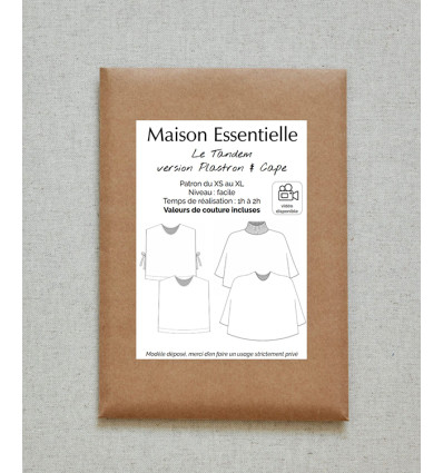 Patron “Plastron/cape TANDEM" - Maison Essentielle